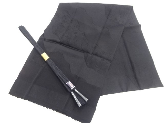 未使用品　正絹　喪服用　帯揚げ・帯締めセット